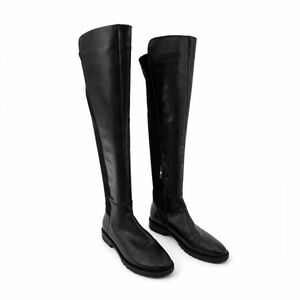Blondo 8 leather Over the Knee Boots zipper stretch riding high lug sole